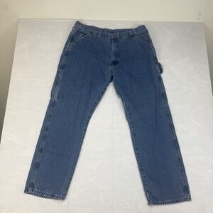 Wrangler Carpenter Jeans Men's 38x32 Denim Workwear Baggy